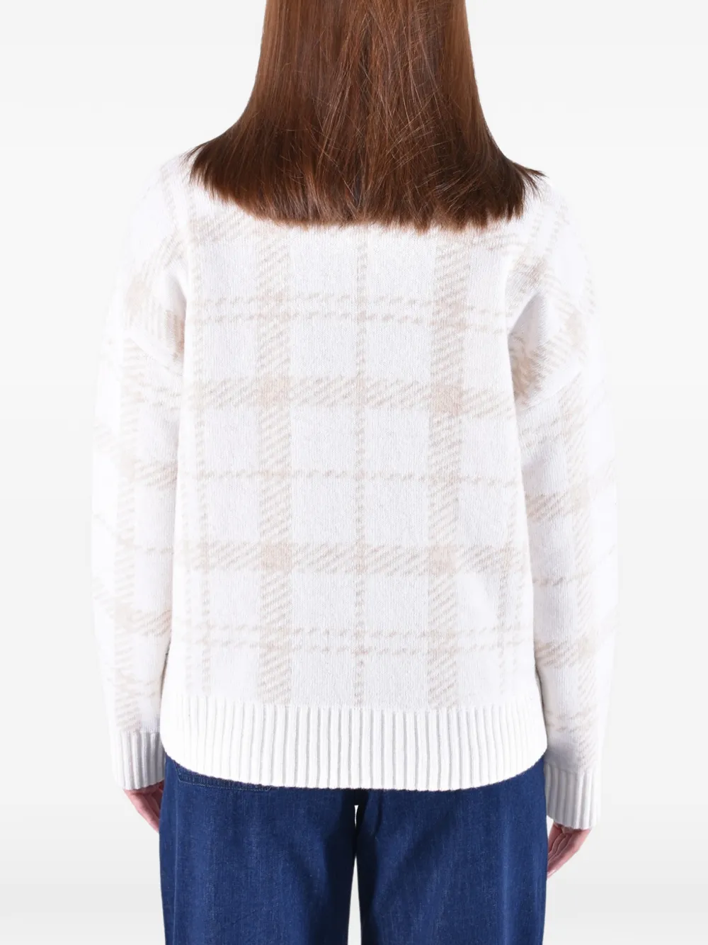 Barbour Delilah check-pattern sweater Beige