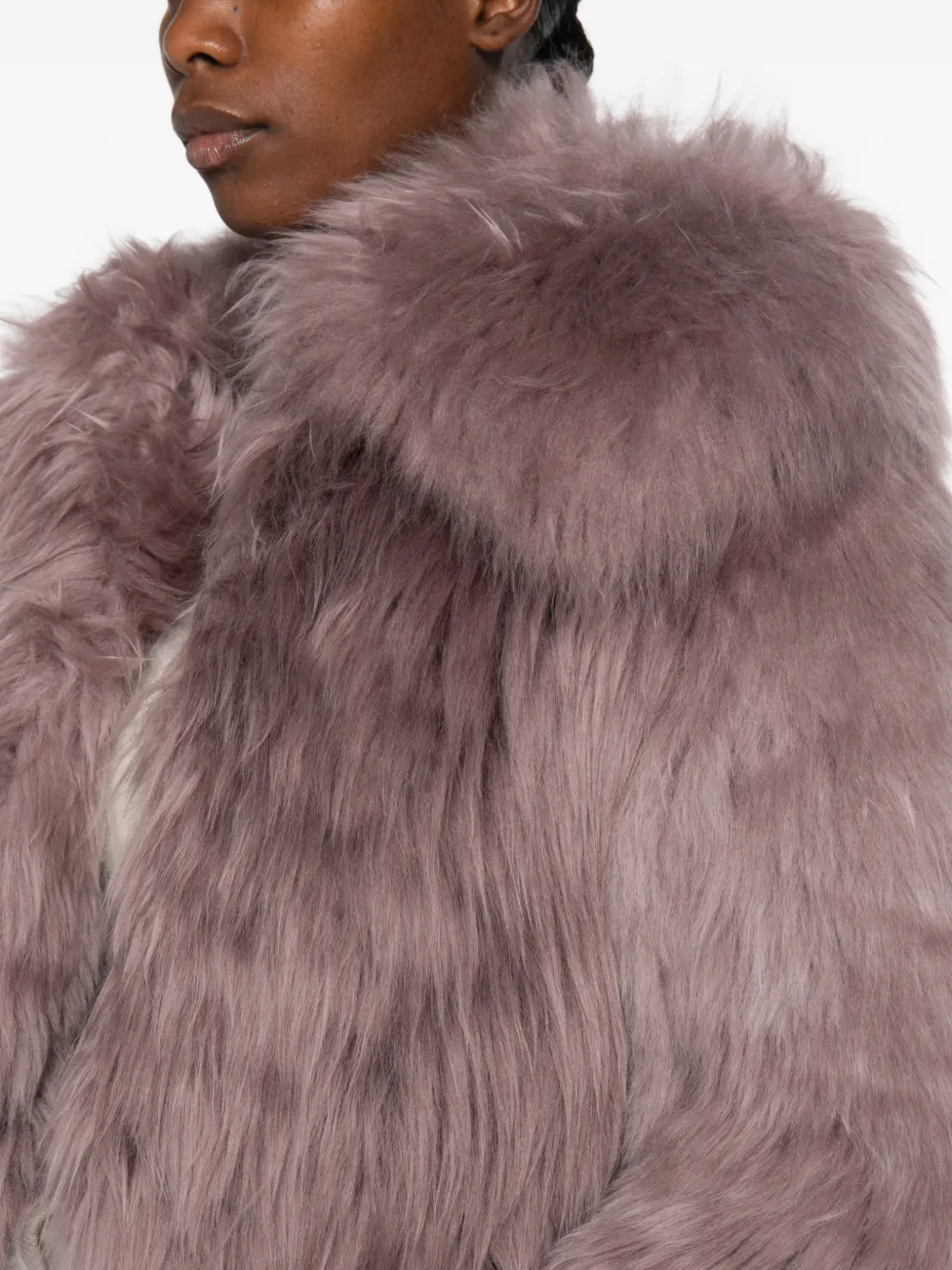 Blumarine fur cropped jacket Paars