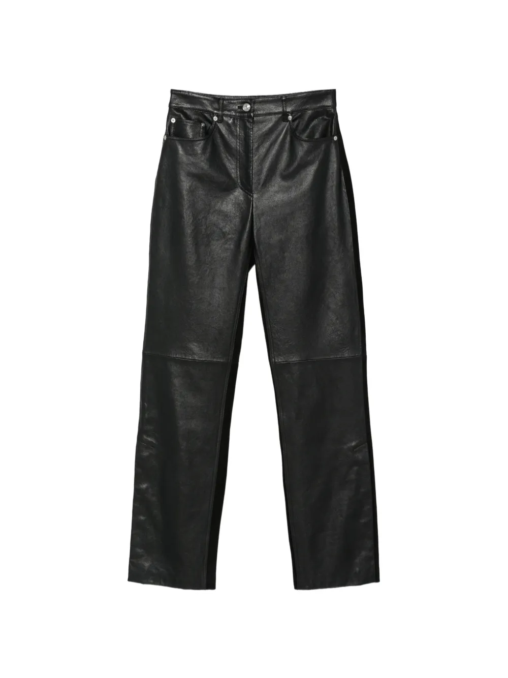 Sportmax pantalon Crespo à empiècements en cuir - Noir Sportmax pantalon Crespo à empiècements en cuir - Noir