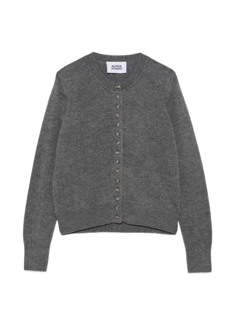 ALPHA STUDIO fine-knit button-up cardigan