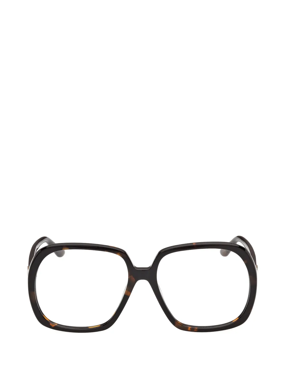 GUESS EYEWEAR tortoiseshell-effect square-frame glasses - Marrone