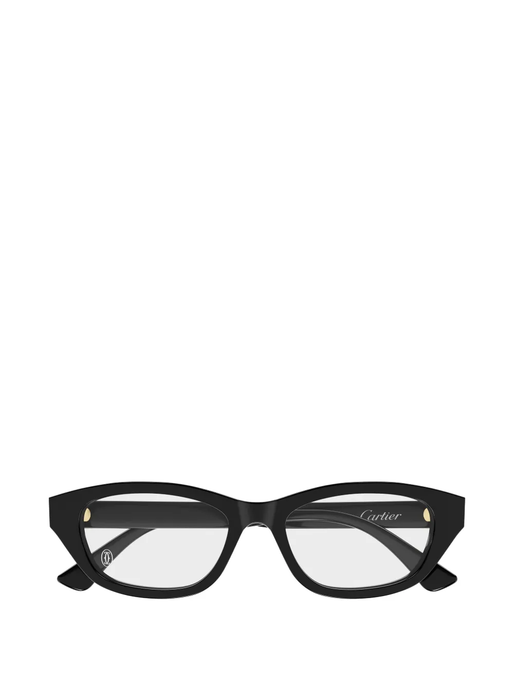 Cartier Eyewear lunettes de vue à plaque logo - Noir Cartier Eyewear lunettes de vue à plaque logo - Noir