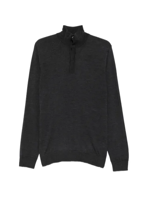 ALPHA STUDIO button-fastening high-neck sweater