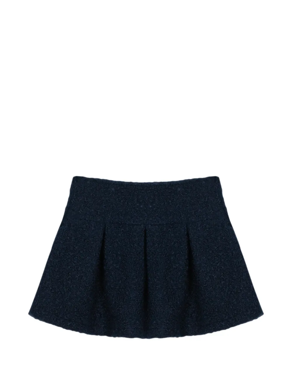 Patachou pleated bouclé skirt Blauw