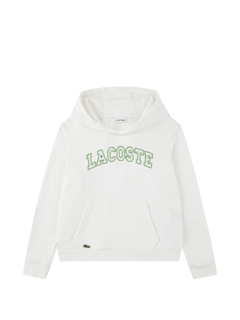 Lacoste Kids logo-print hoodie Wit