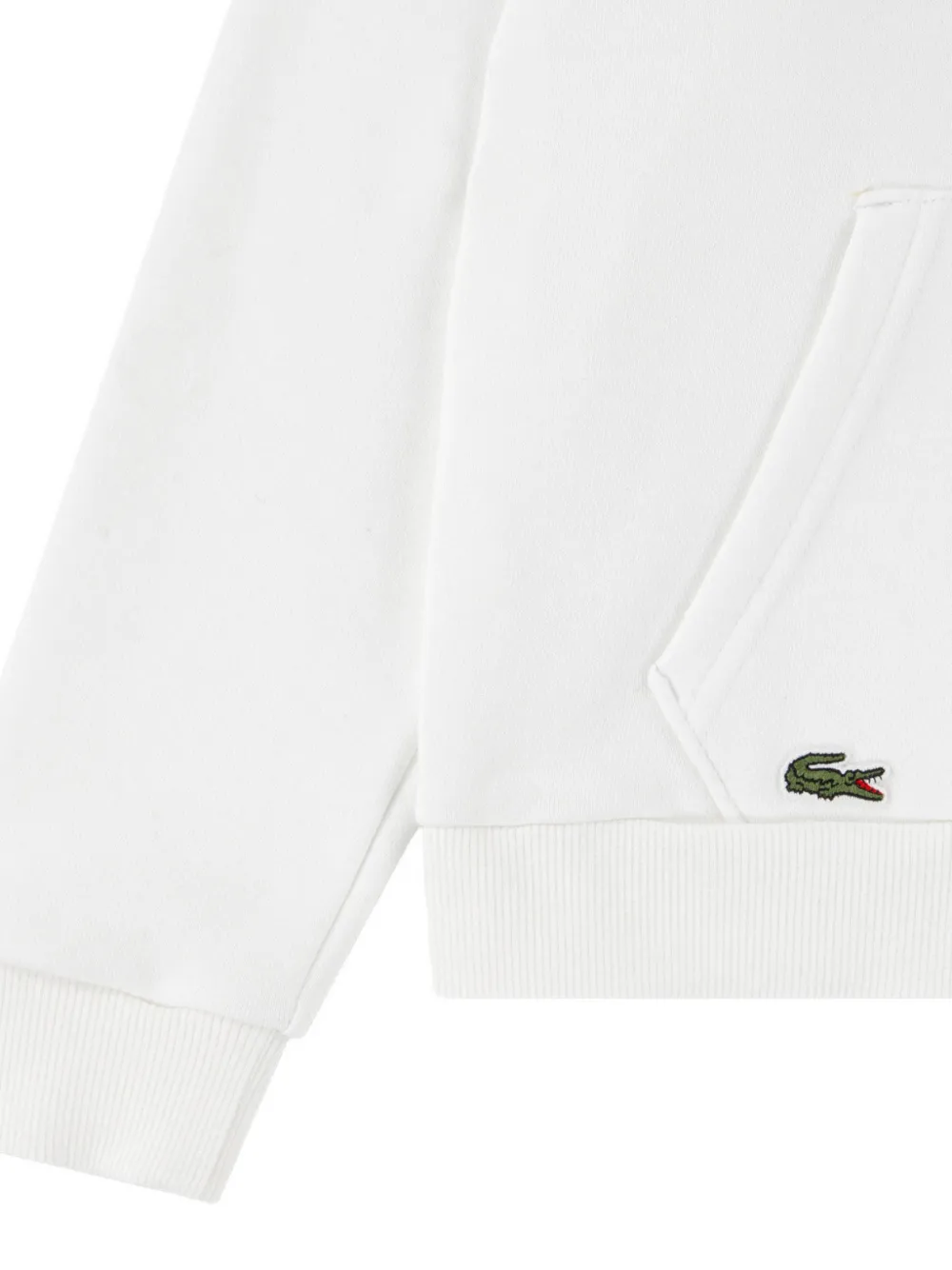 Lacoste Kids logo-print hoodie Wit