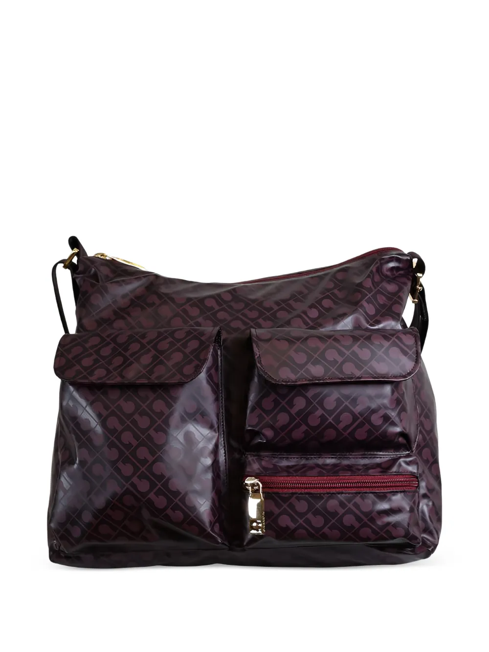 Gherardini monogram-print multi-pocket cross body bag