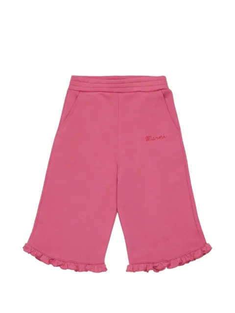 Marni Kids ruffle-trim track bottoms