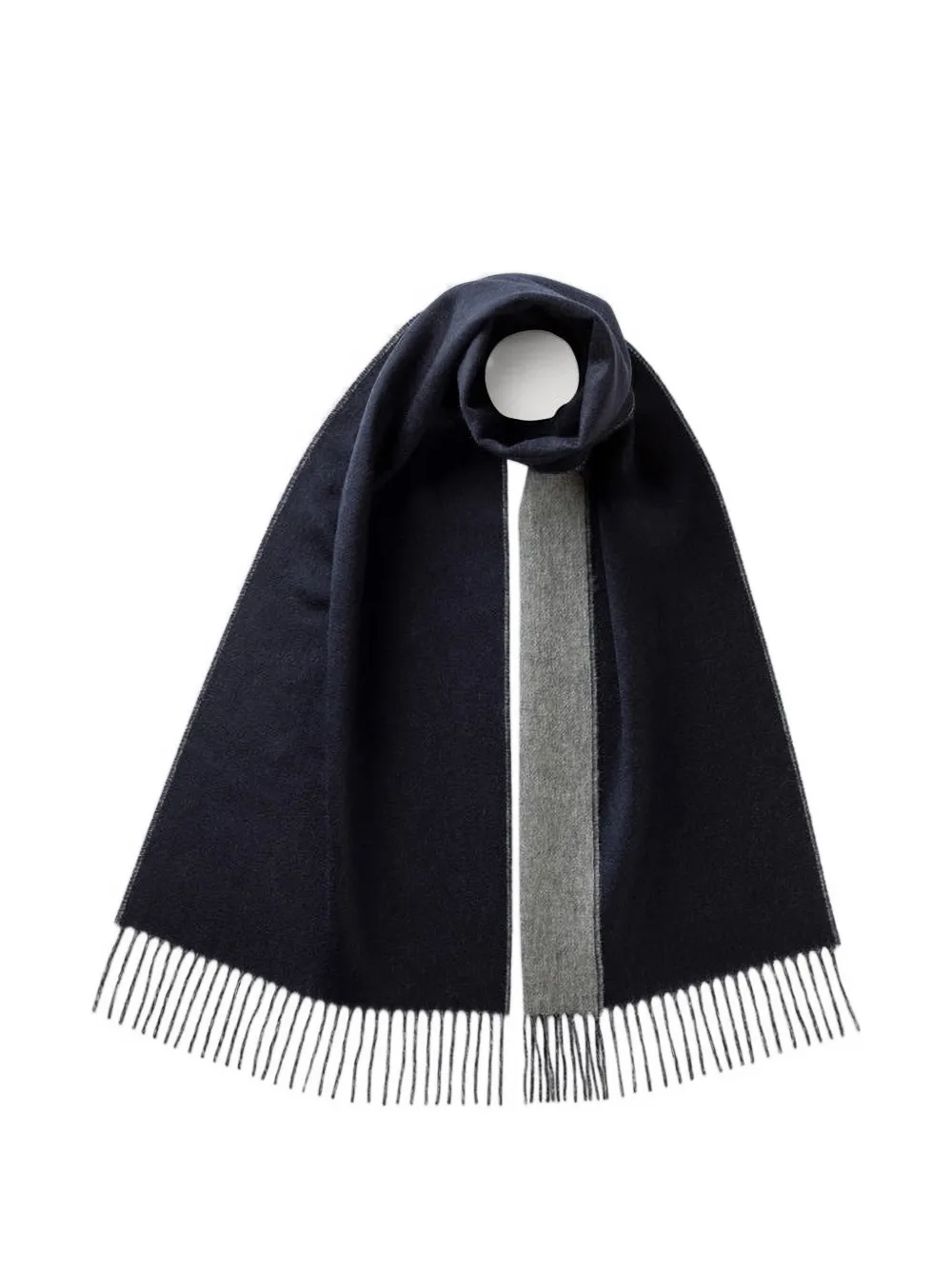 Johnstons of Elgin reversible fringed scarf