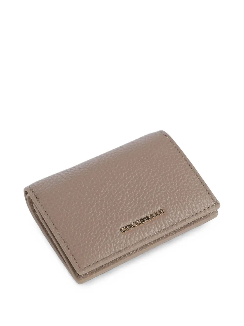 Coccinelle Bewerkte portemonnee met logo Beige