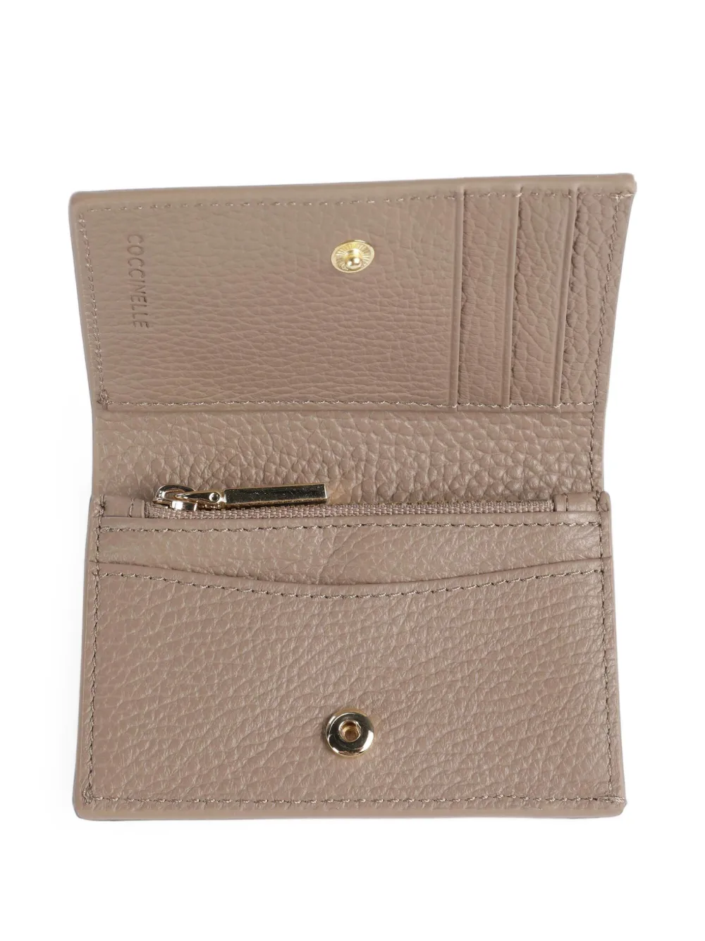 Coccinelle Bewerkte portemonnee met logo Beige