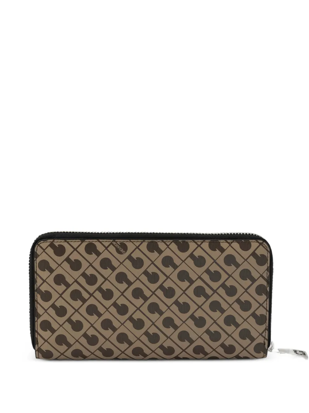 Gherardini logo-pattern zip-around wallet - Toni neutri