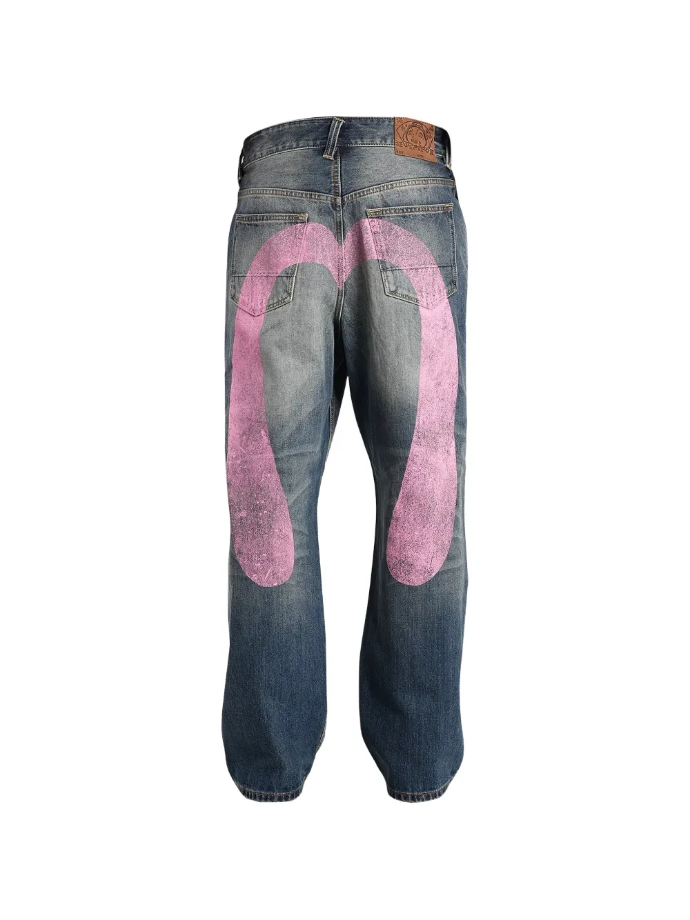 EVISU Daicock gerafelde jeans Blauw