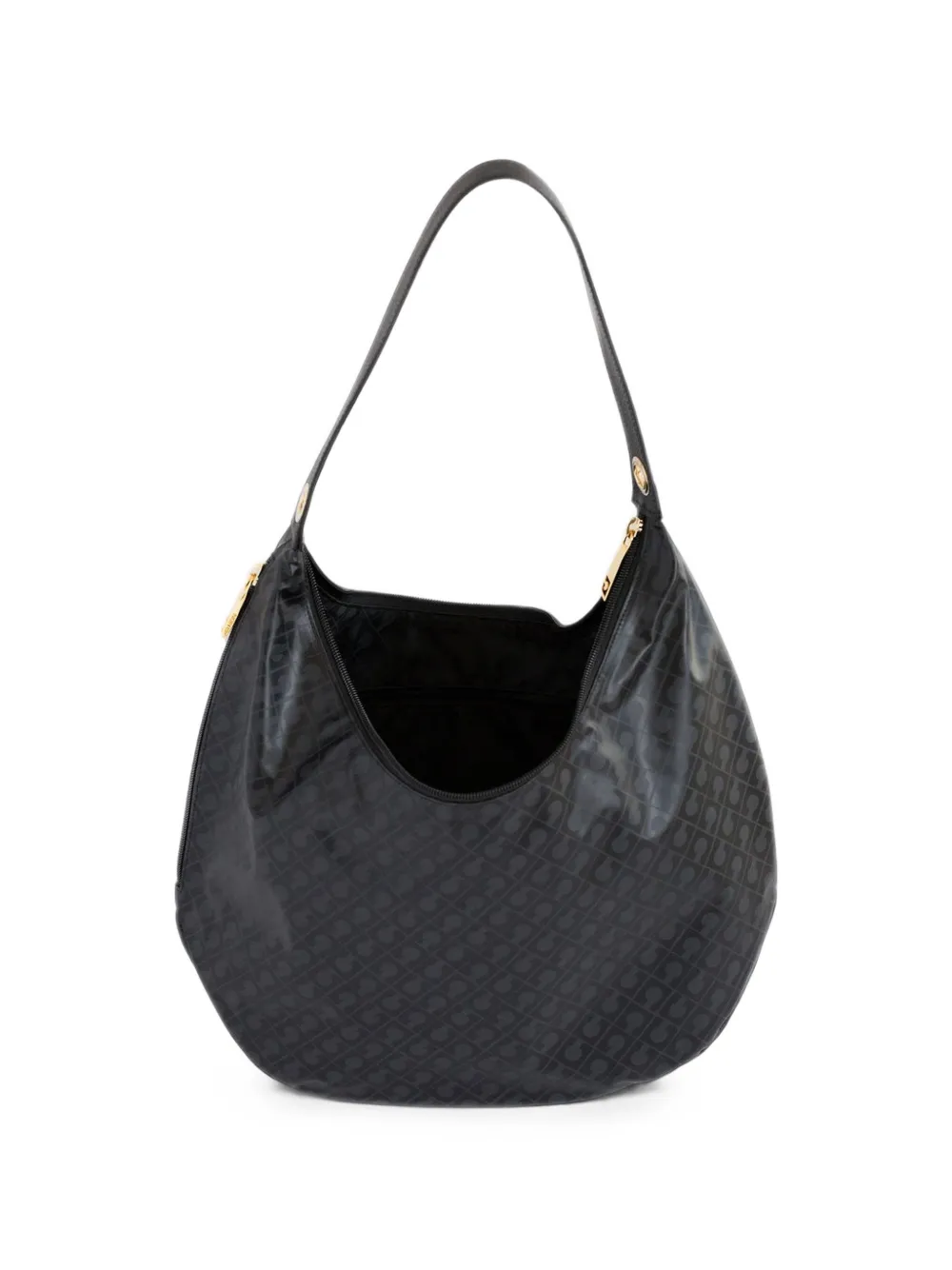 Gherardini logo-pattern curved shoulder bag