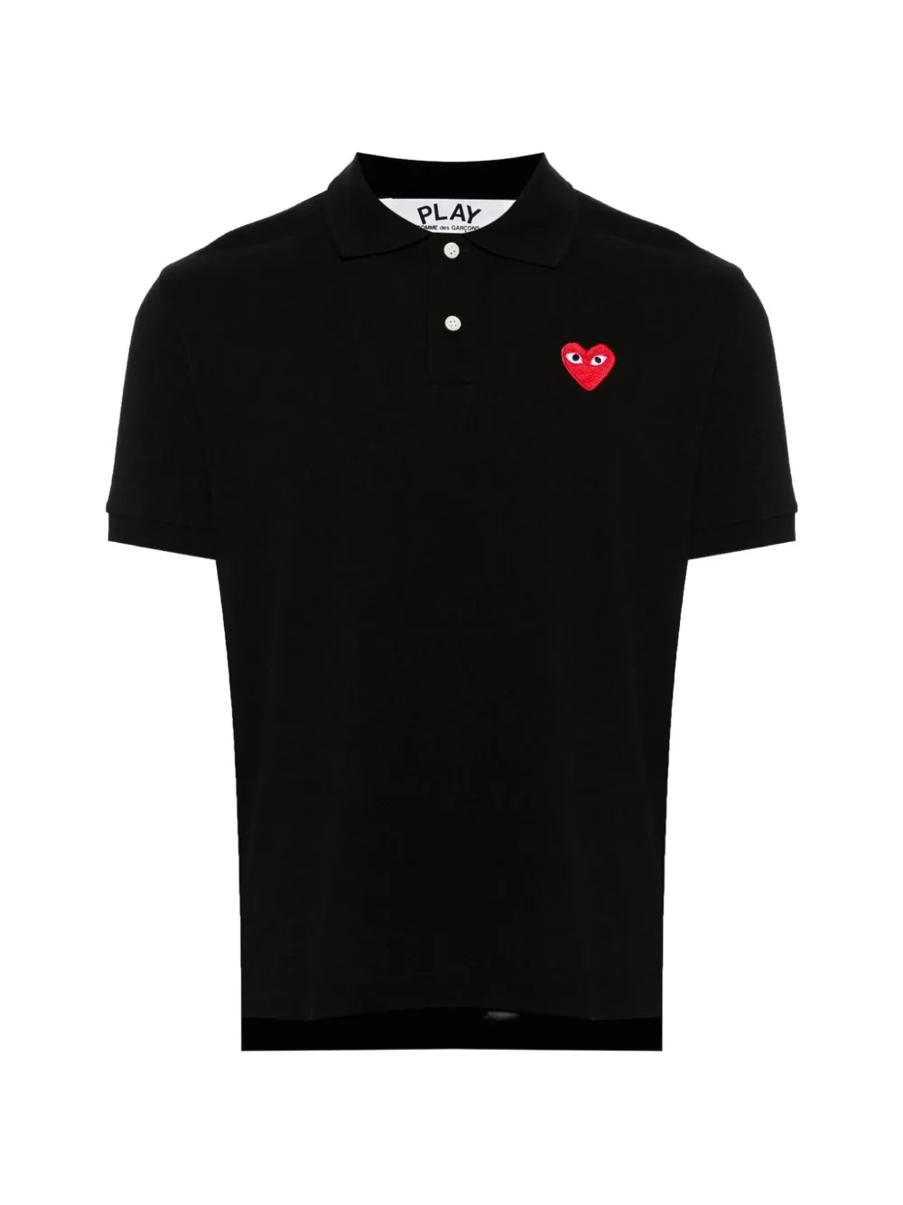 Comme Des Garçons Play heart-patch polo shirt Zwart