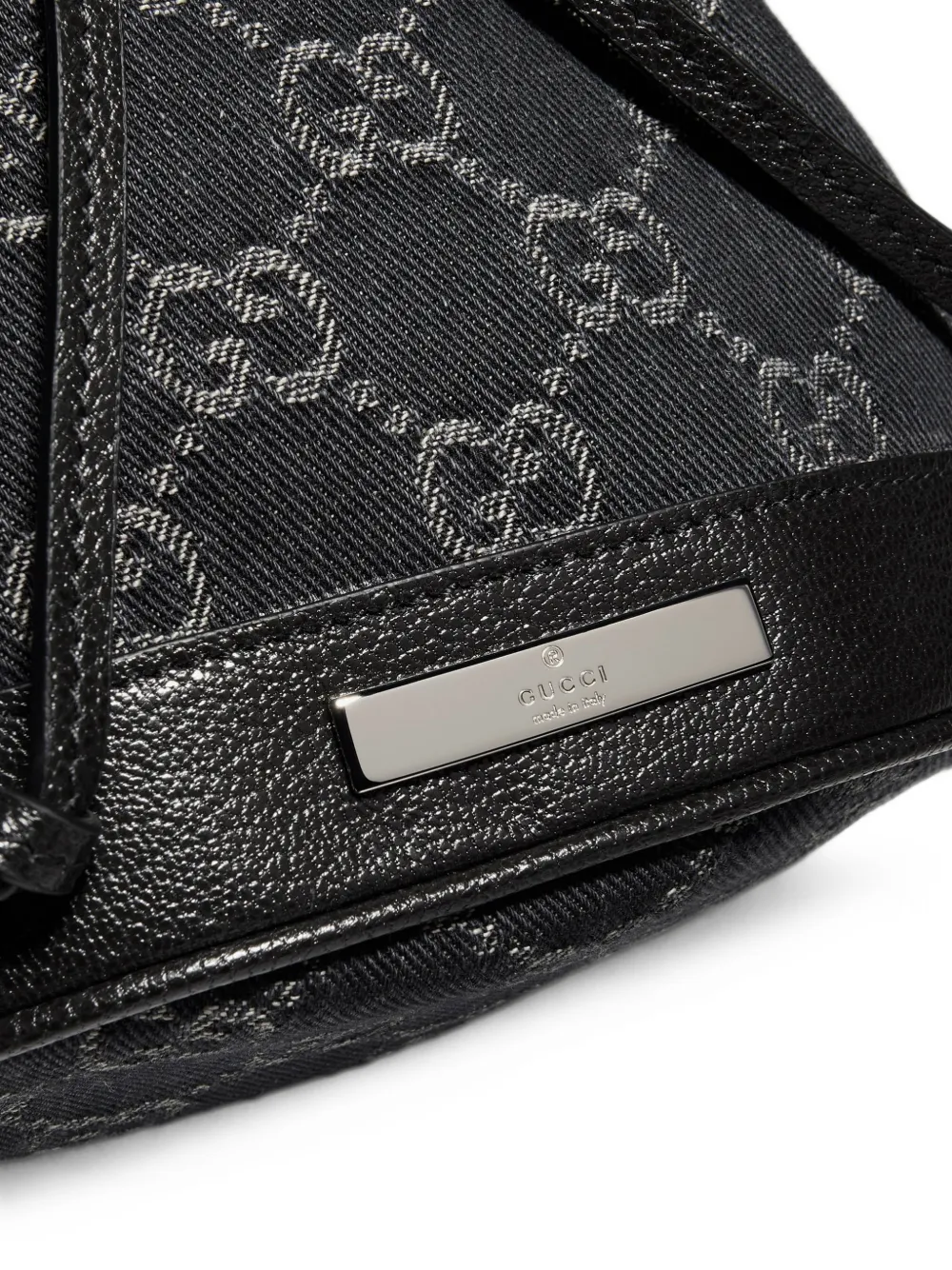Gucci GG Supreme mini bucket-tas met trekkoord Zwart