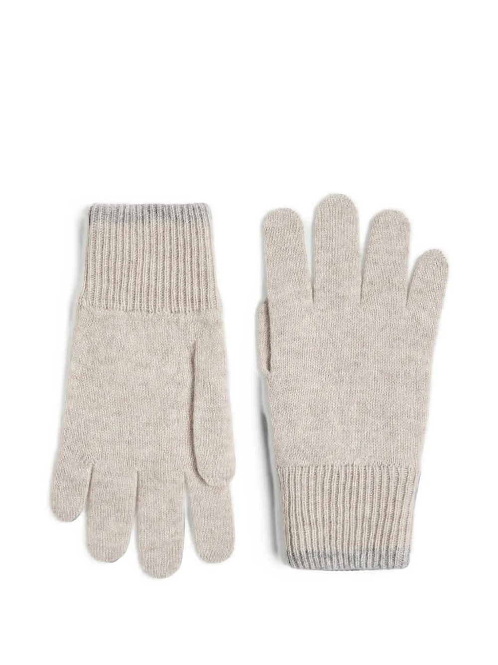 Brunello Cucinelli Kids cashmere-knit gloves - Toni neutri