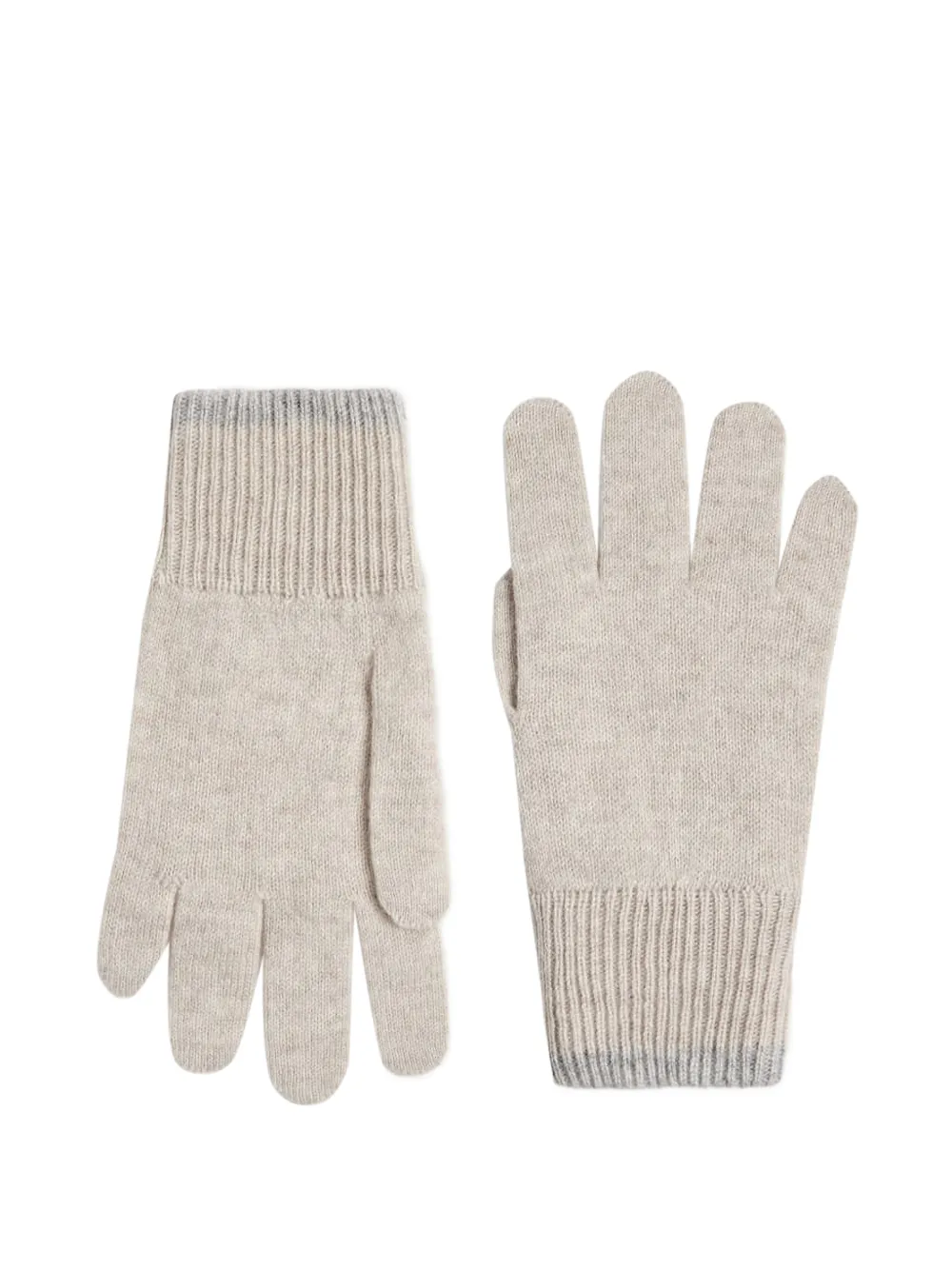 Brunello Cucinelli Kids cashmere-knit gloves - Toni neutri