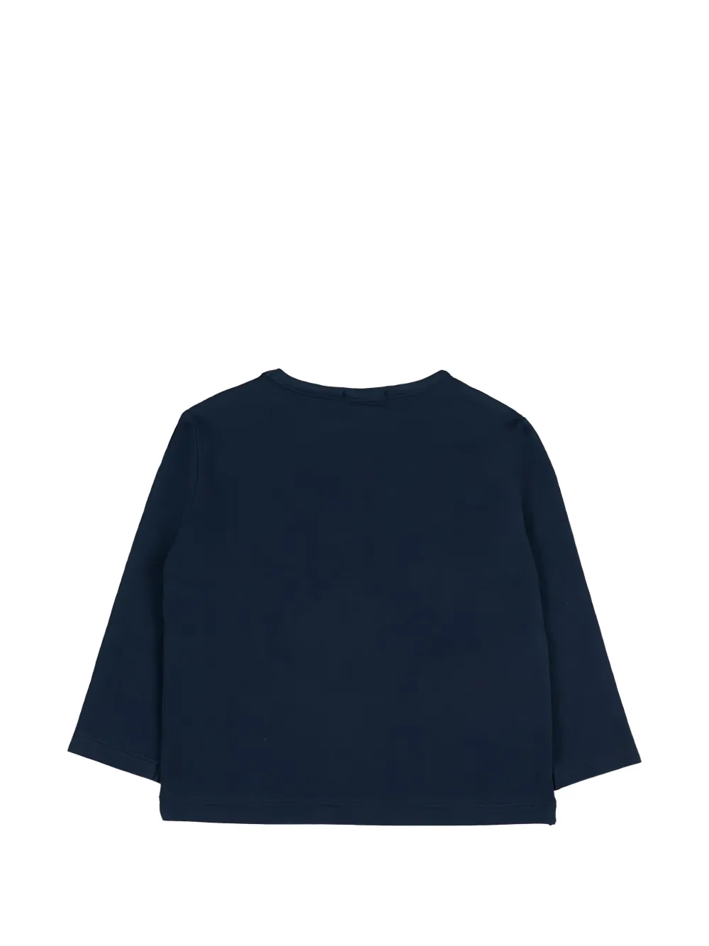 NANAN turtle-embroidered long-sleeve T-shirt Blauw
