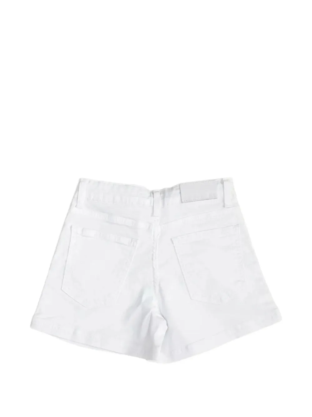 MSGM Kids Spijkershorts met zigzag patroon Wit