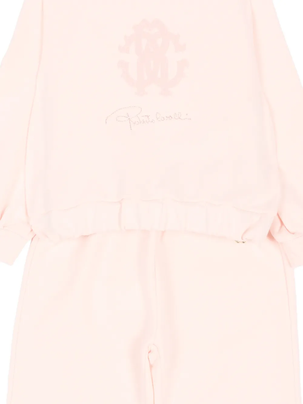 Roberto Cavalli Junior logo-print track pants Roze