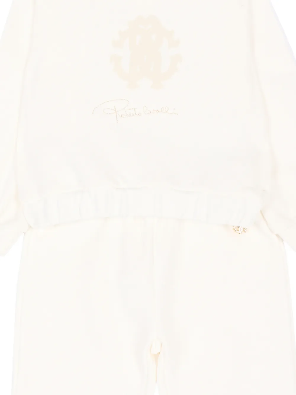 Roberto Cavalli Junior logo-print tracksuit Wit