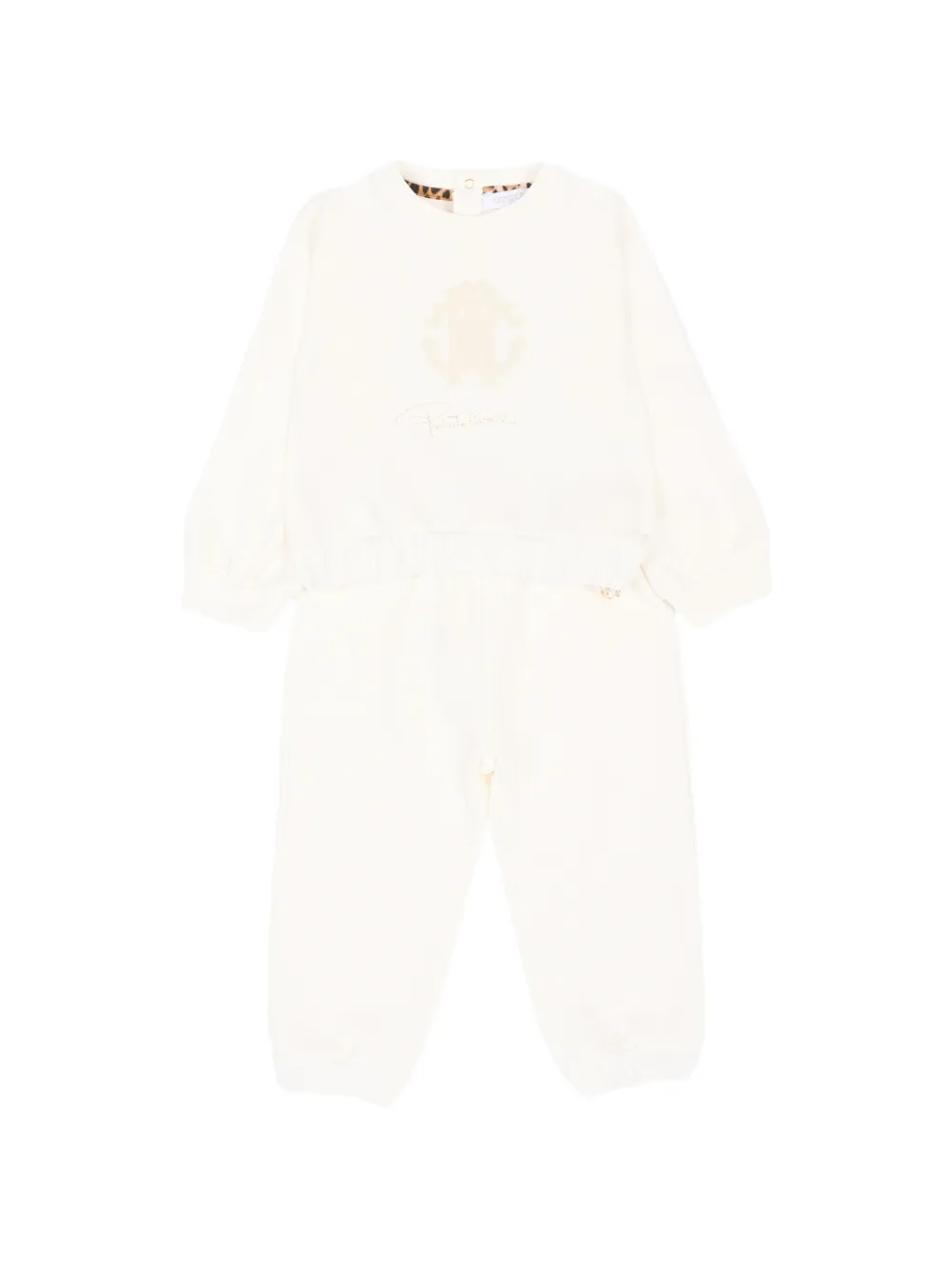 Roberto Cavalli Junior logo-print tracksuit - Bianco