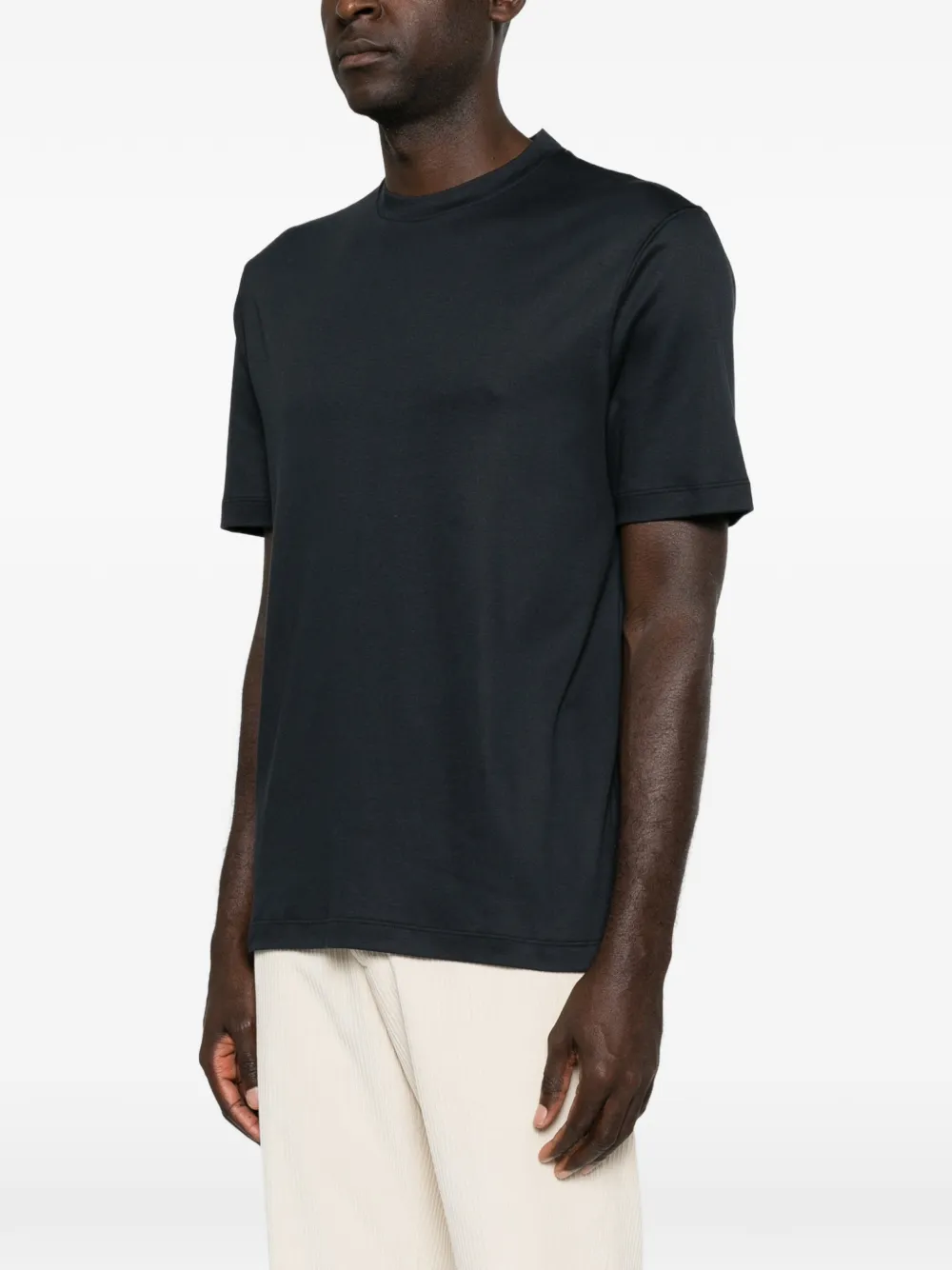 Canali T-shirt met ronde hals Blauw
