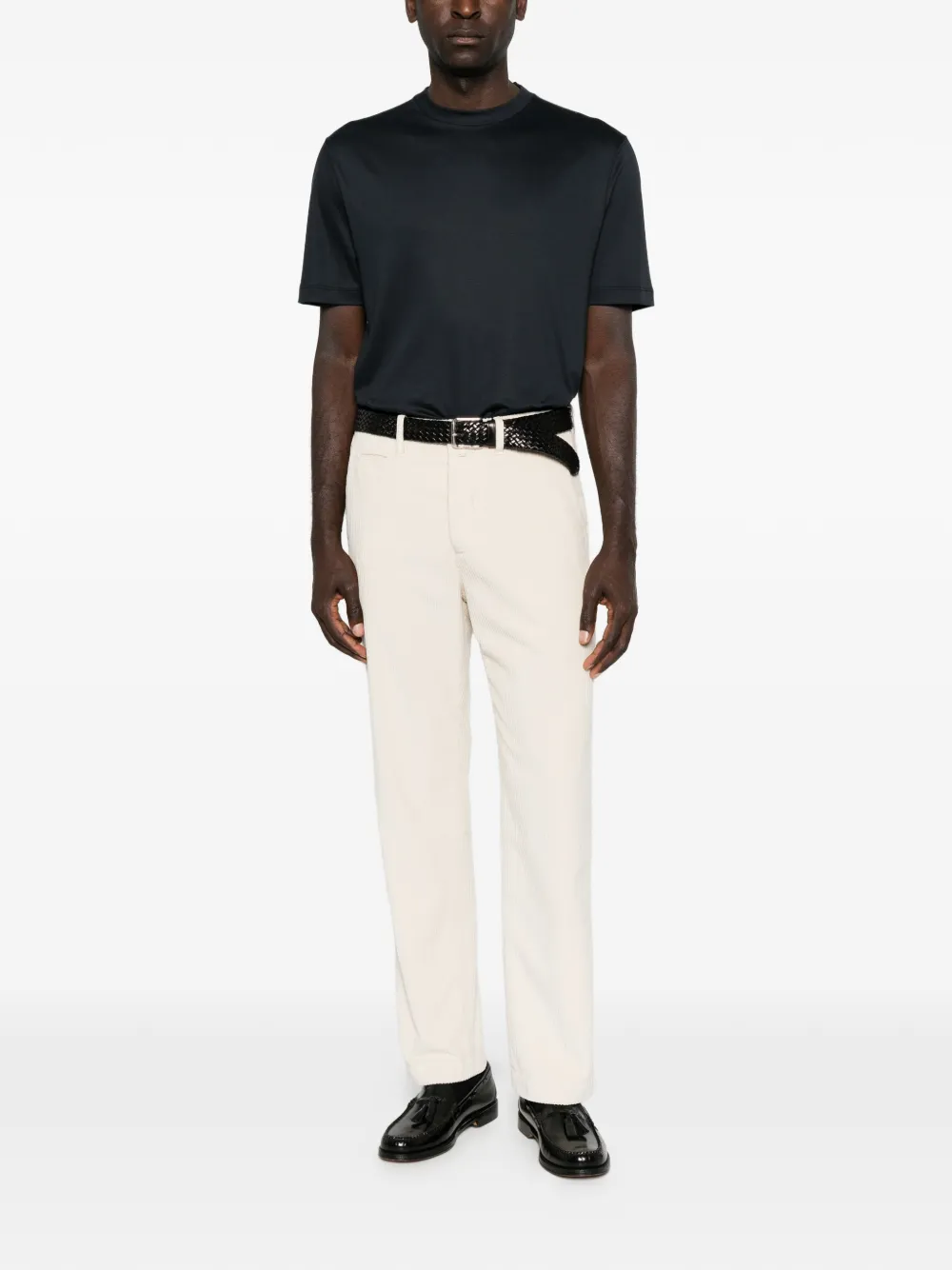 Canali T-shirt met ronde hals Blauw