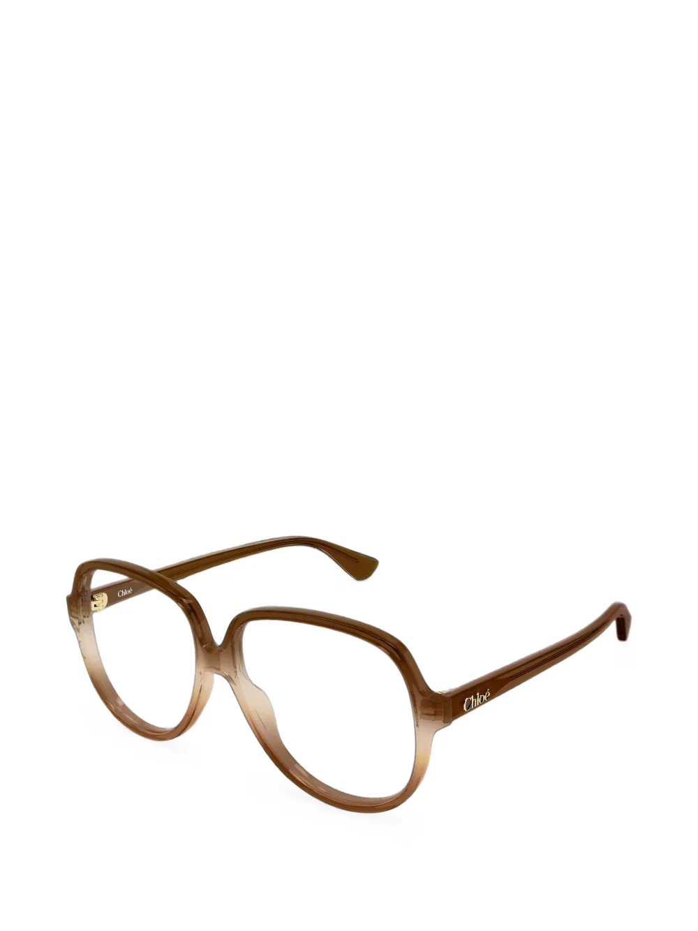 Chloé Eyewear gradient-effect geometric-frame glasses Bruin