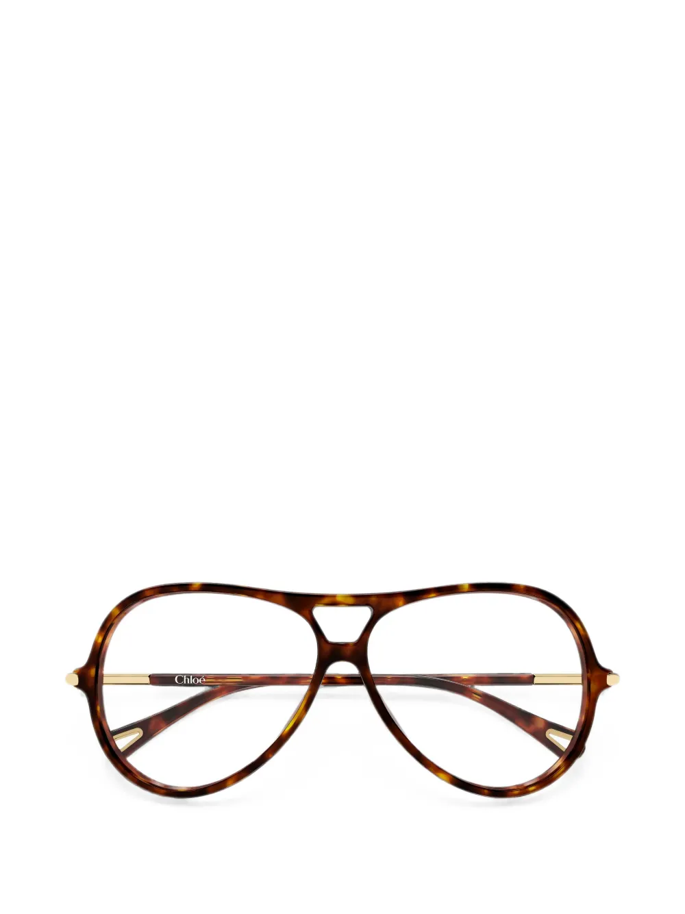 Chloé Eyewear tortoiseshell-effect pilot-frame glasses Bruin