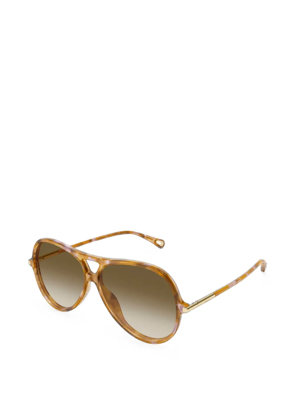 Chloé Eyewear tortoiseshell-effect pilot-frame sunglasses Bruin