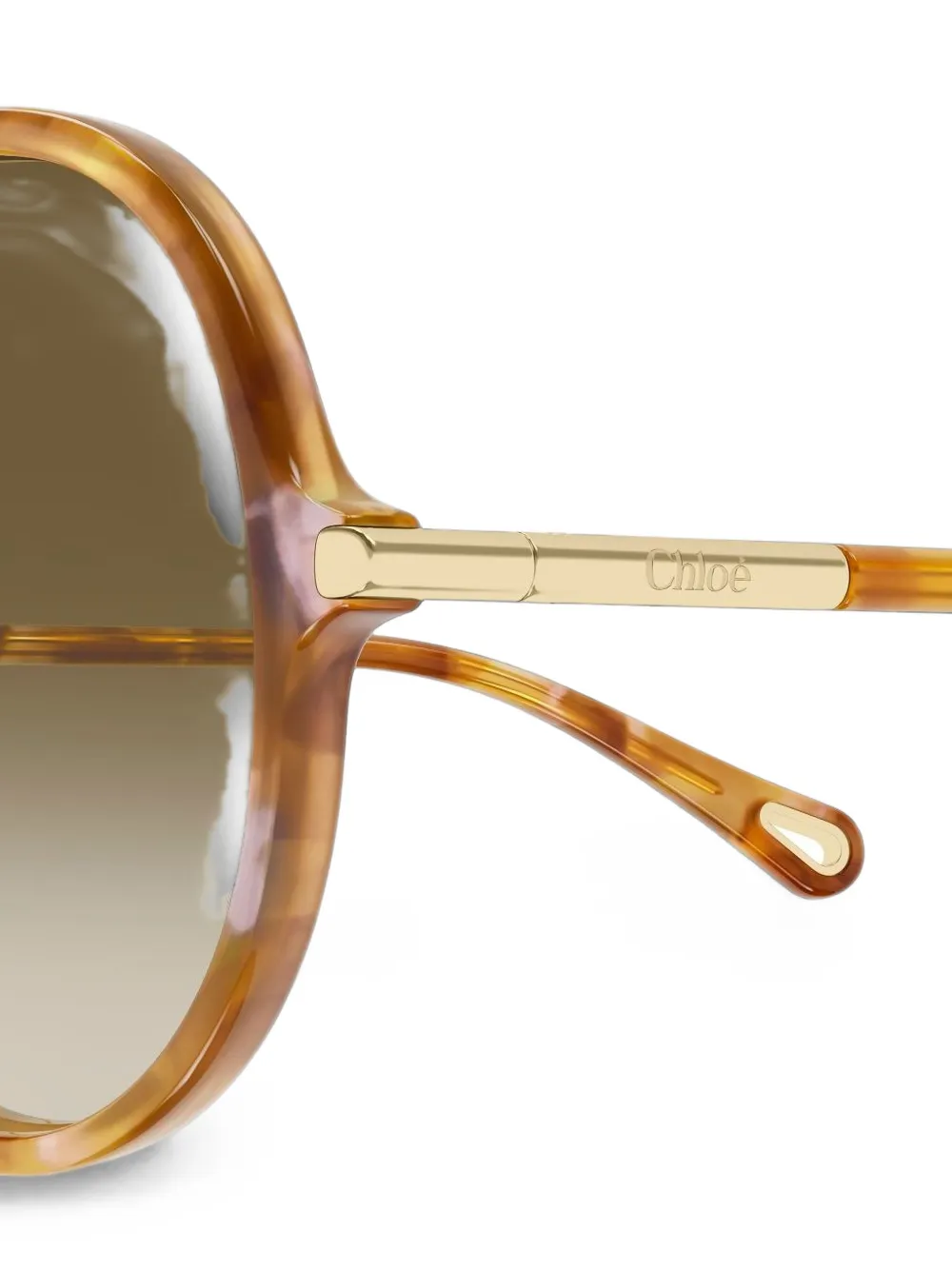 Chloé Eyewear tortoiseshell-effect pilot-frame sunglasses Bruin