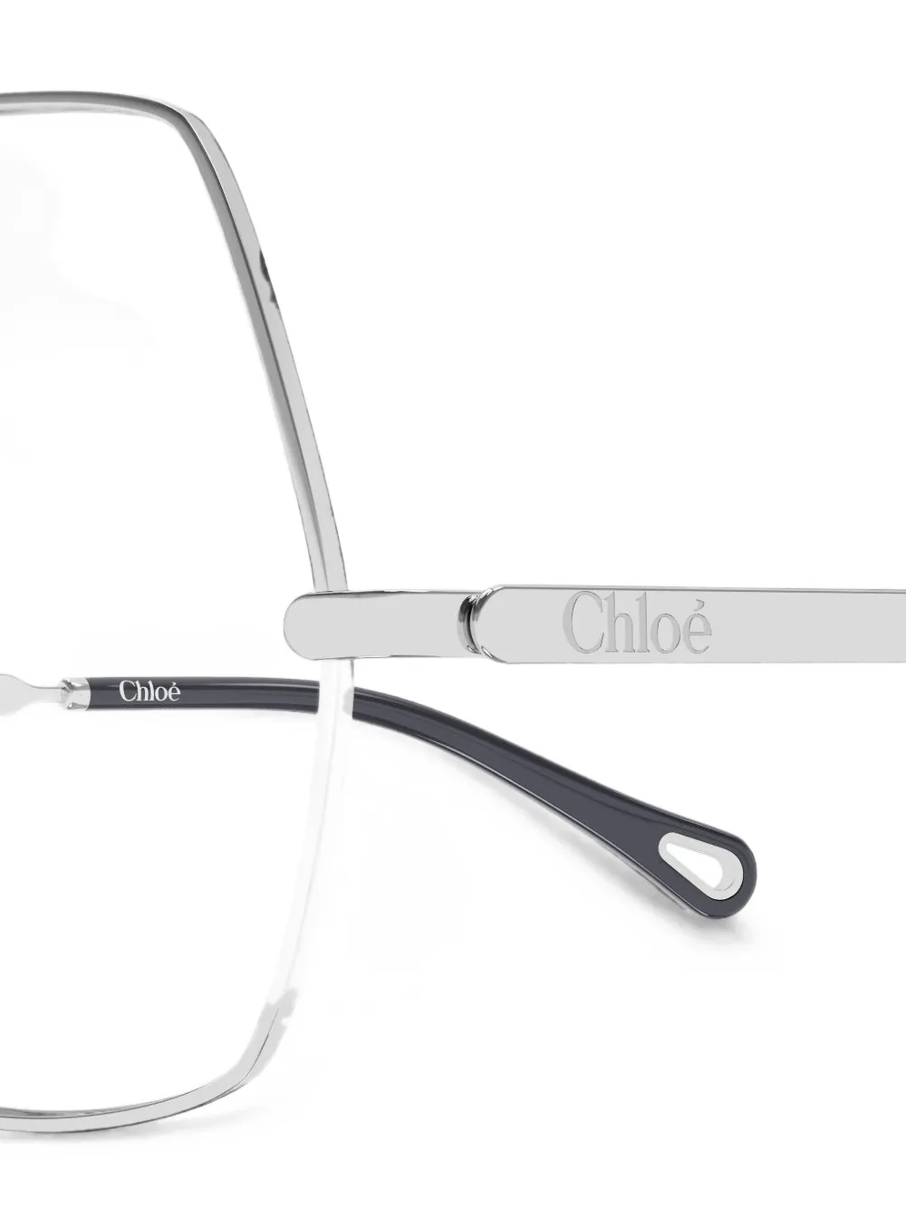 Chloé Eyewear geometric-frame glasses Zilver