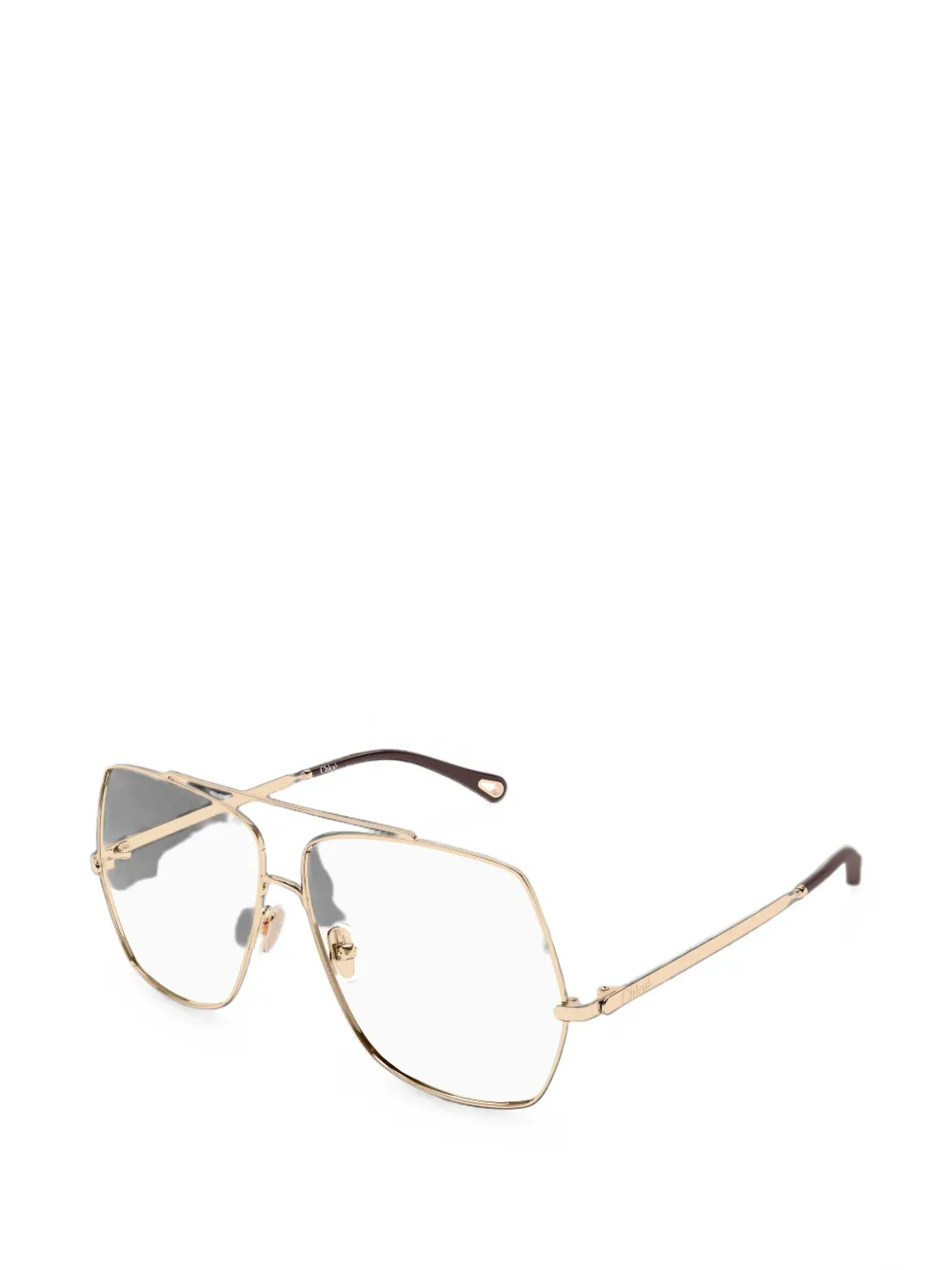Chloé Eyewear Aly geometric-frame glasses Goud