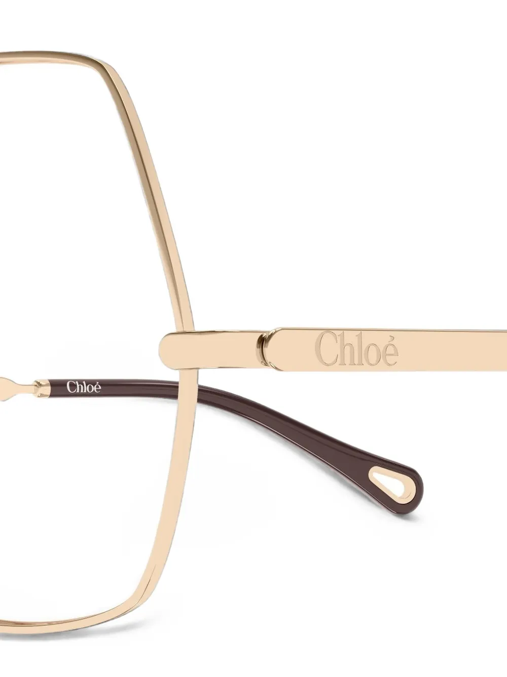 Chloé Eyewear Aly geometric-frame glasses Goud
