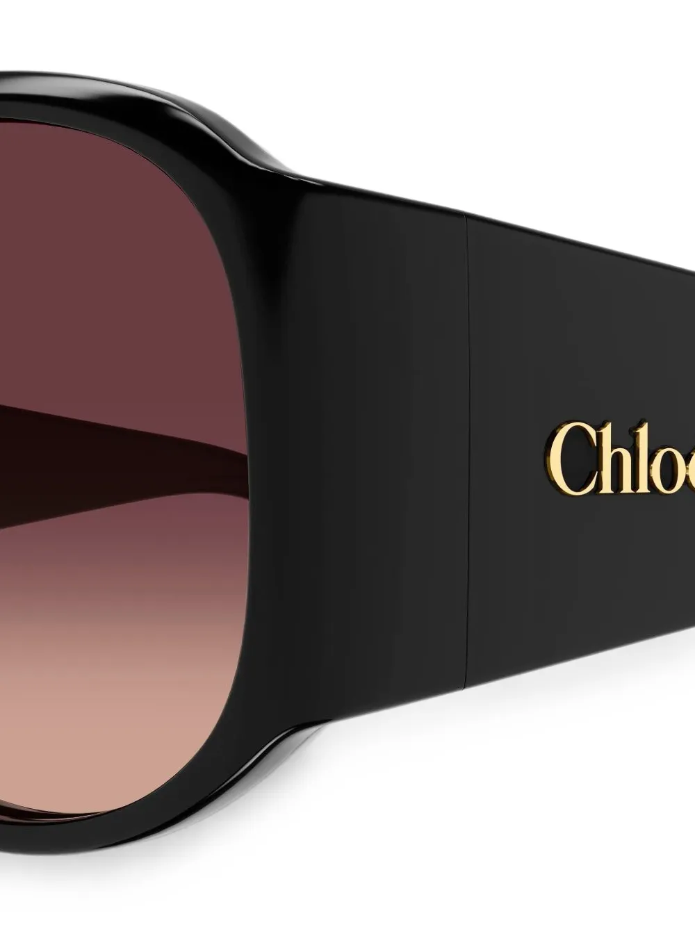 Chloé Eyewear Izia zonnebril met piloten montuur Zwart