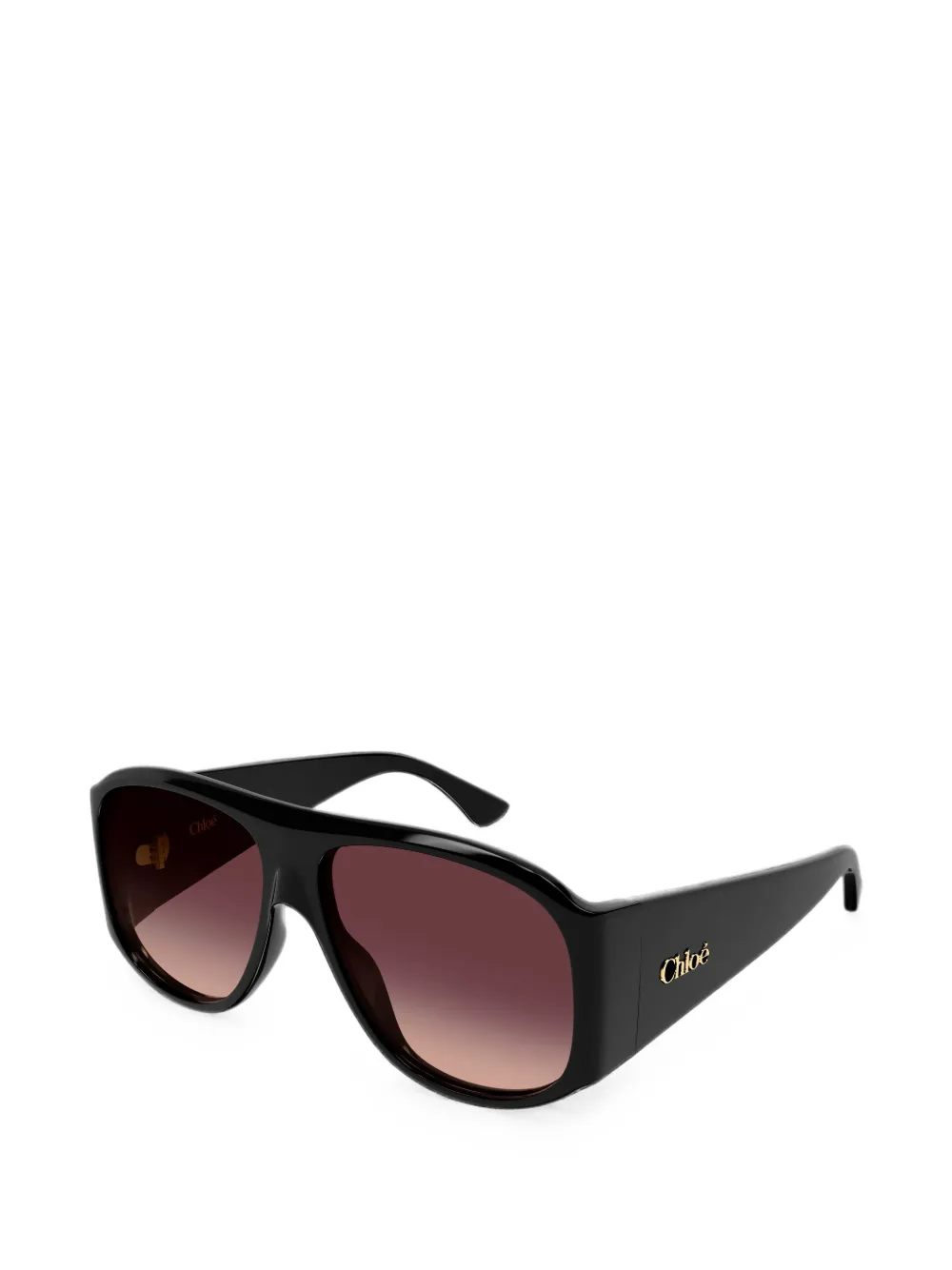 Chloé Eyewear Izia zonnebril met piloten montuur Zwart