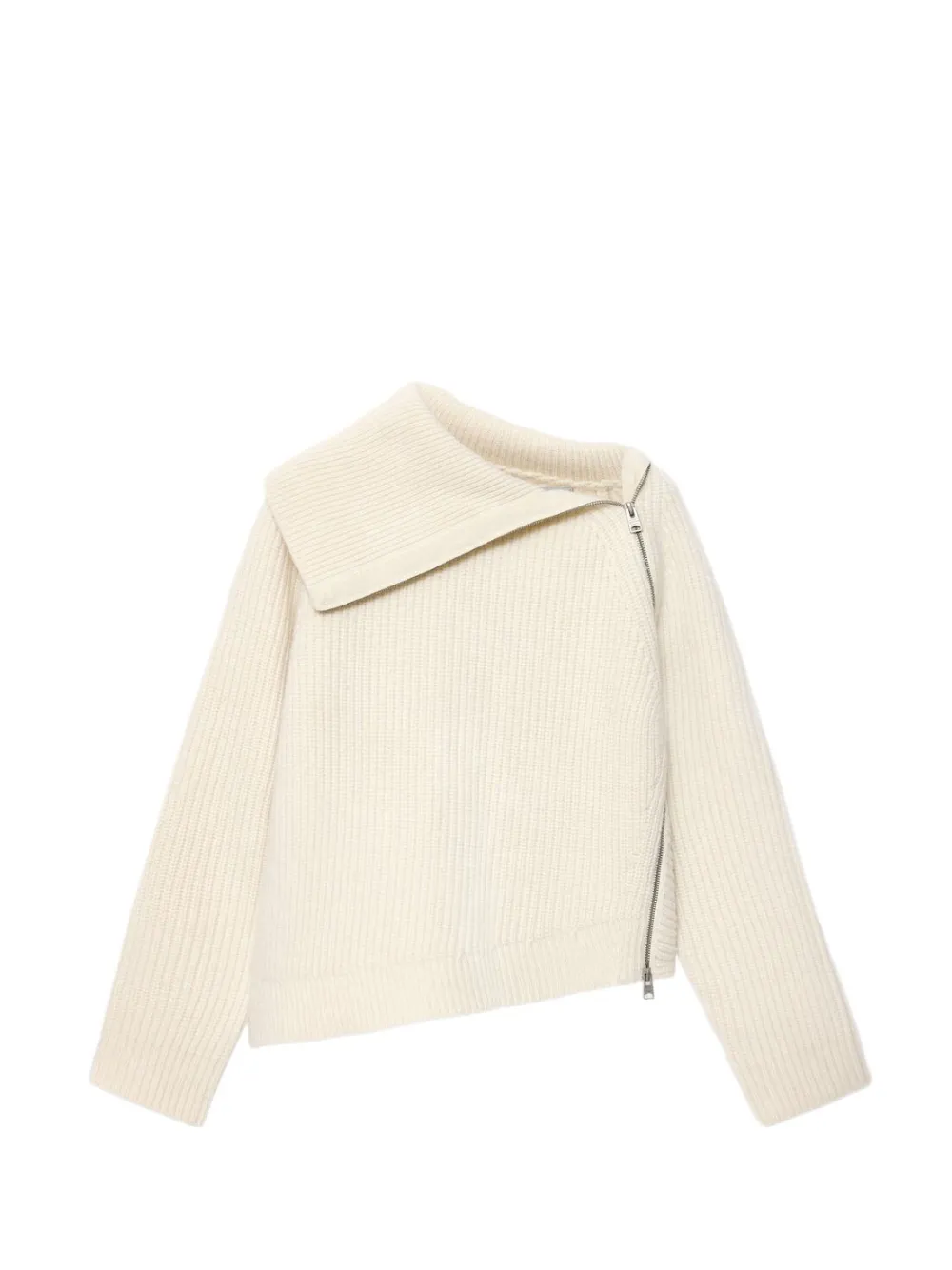 AllSaints Maglione asimmetrico Cleo con zip - Toni neutri