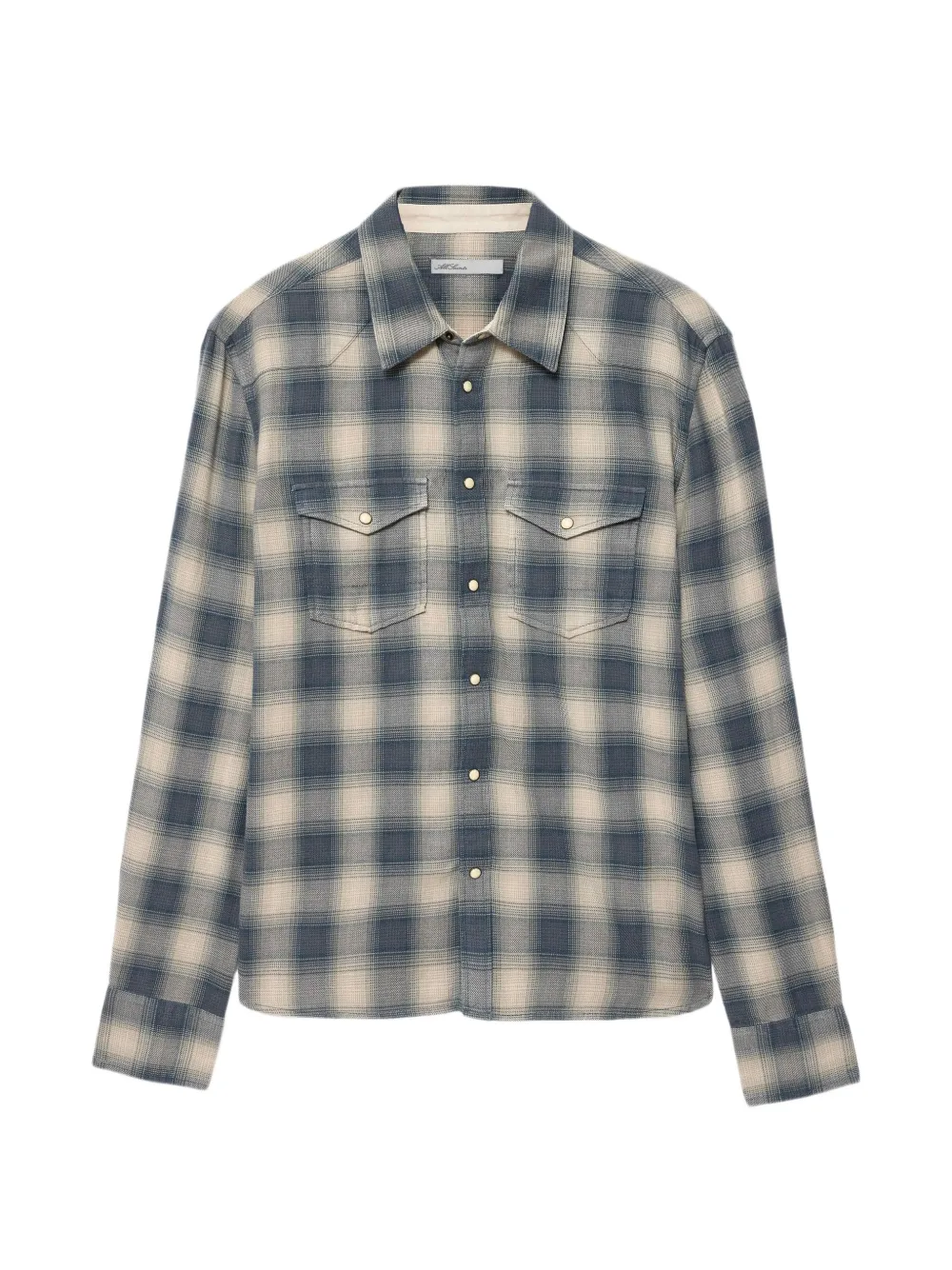 AllSaints Camicia Western Brook a quadri - Blu