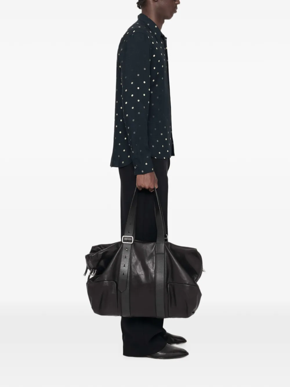 AllSaints Fade polka-dot shirt Blauw