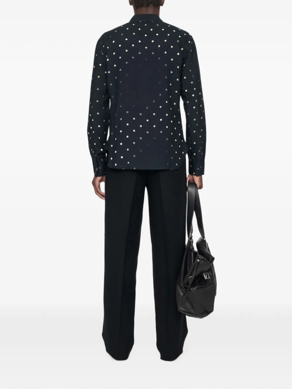 AllSaints Fade polka-dot shirt Blauw