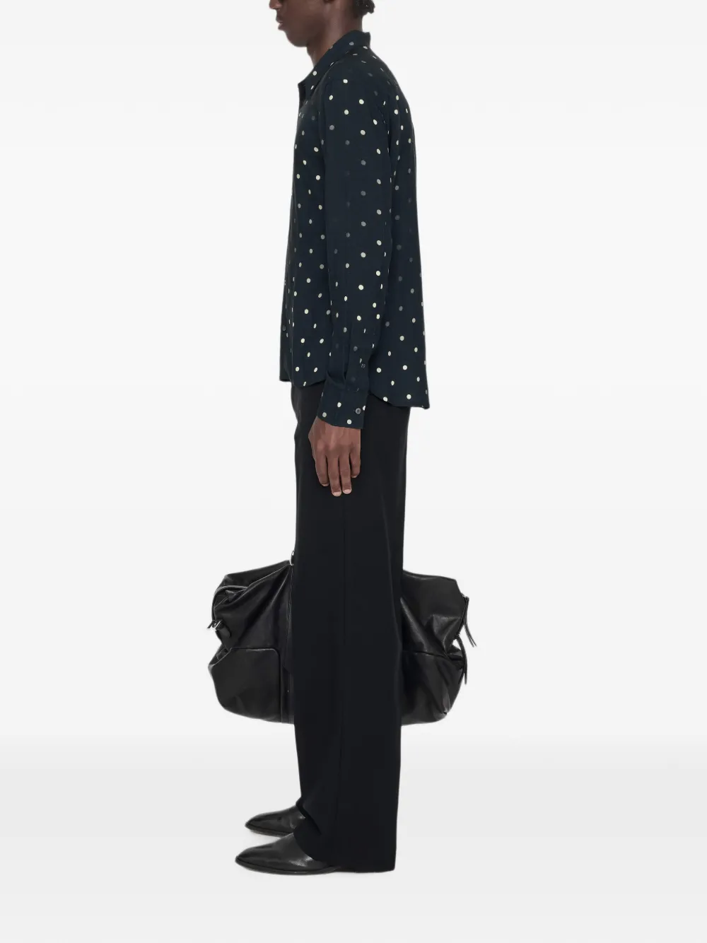 AllSaints Fade polka-dot shirt Blauw