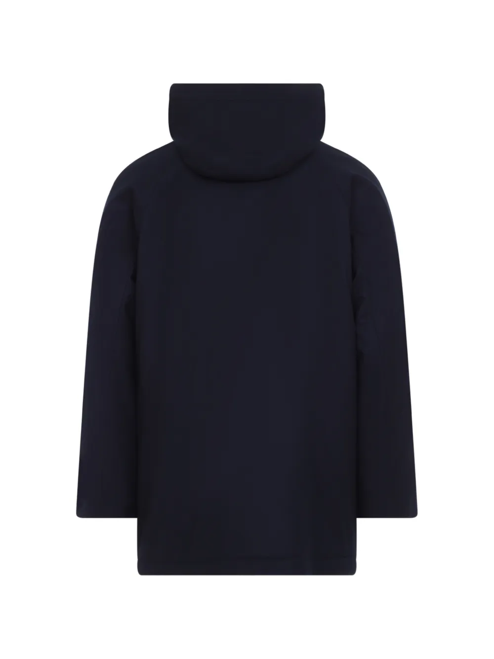 Giorgio Armani Wollen jas met capuchon Blauw