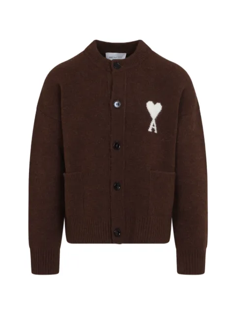AMI Paris Ami de Coeur alpaca cardigan
