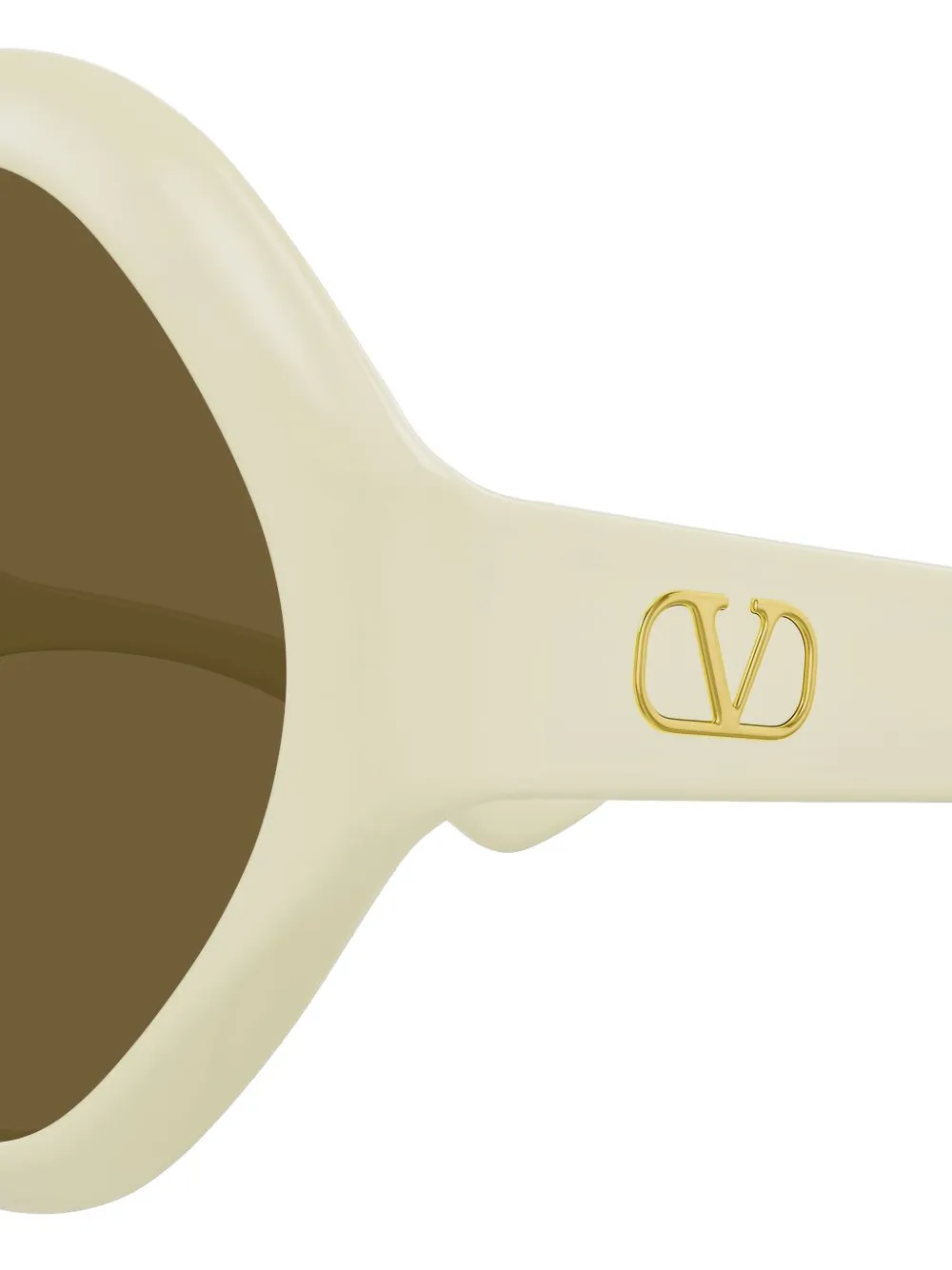 VALENTINO GARAVANI EYEWEAR VLogo geometric-frame sunglasses Beige
