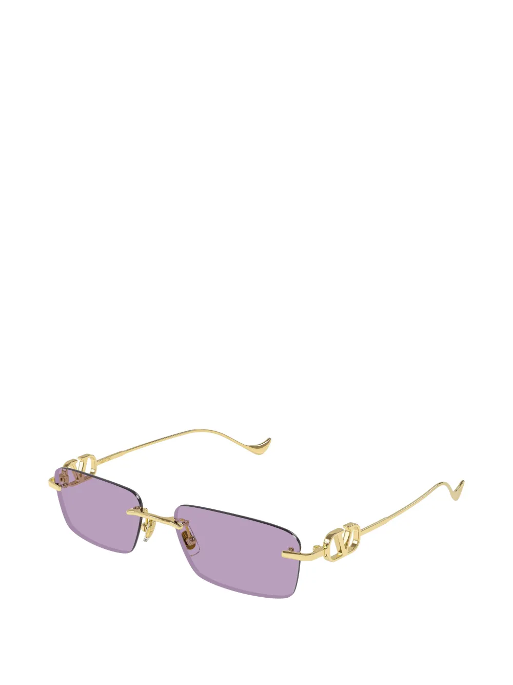 VALENTINO GARAVANI EYEWEAR VLogo bril met rechthoekig montuur Goud