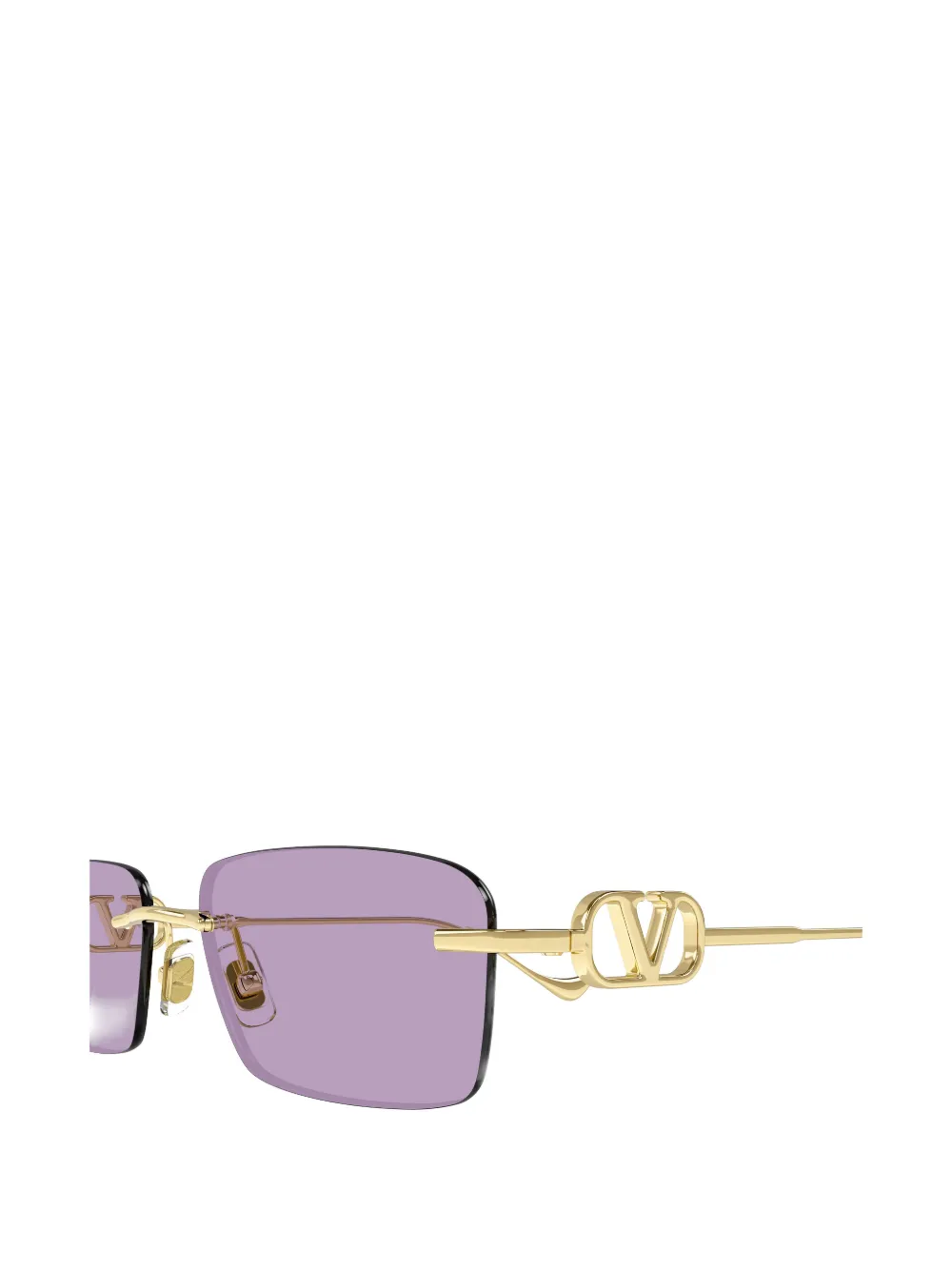 VALENTINO GARAVANI EYEWEAR VLogo bril met rechthoekig montuur Goud