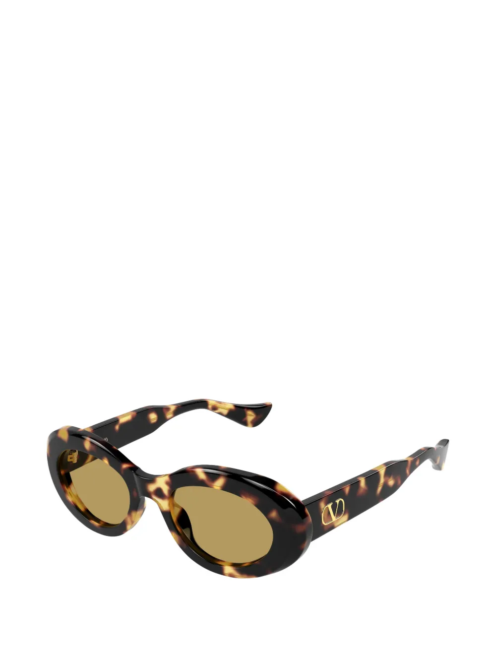 VALENTINO GARAVANI EYEWEAR VLogo round-frame sunglasses Bruin