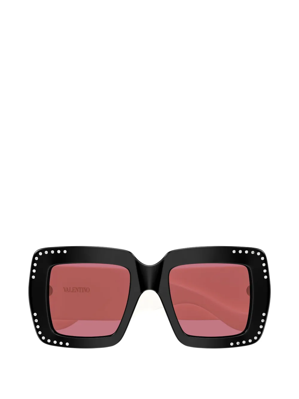 VALENTINO GARAVANI EYEWEAR VLogo crystal-embellished square-frame sunglasses